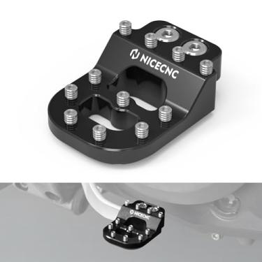 Imagem de NICECNC Pedal de freio traseiro graduado estilo escada preta compatível com Husaberg TE/FE125-570 09-14, compatível com Husqvarna TC125/250 2014-2015, 701 Enduro 2016-2024
