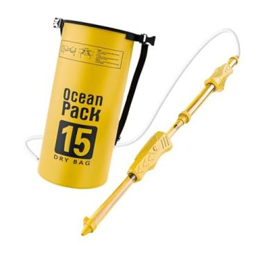 Imagem de KiBcsLic Mochila de Brinquedo para Imersão em água, Brinquedo de Pulverização para Clima Quente para Crianças, Jogo de Piscina de Verão, 15L, Grande Capacidade, Amarelo