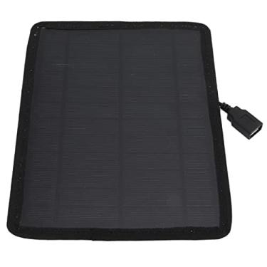 Imagem de Painel solar monocristalino 5.3w saída USB de baixa atenuação carregador portátil de energia solar portátil para camping de viagens ao ar livre caminhadas