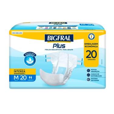 Imagem de Fralda Geriátrica Plus Bigfral - Tamanho M - 20 Unidades