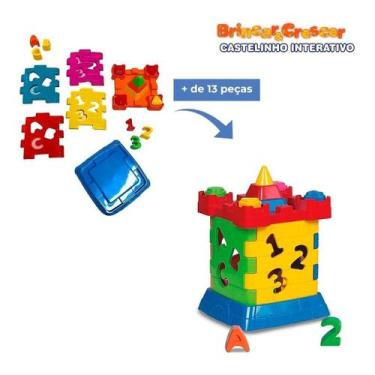 Imagem de Castelo interativo para montar brinquedo educativo bebe criança - gene