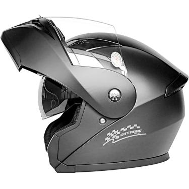 Imagem de Capacete De Motocicleta Flip-up Itegrated Modular Full Face Helmets Capacete De Segurança Motocicleta Locomotiva Full Face Helmets Double Visor For Me Ad Wome, E, M=57~58cm