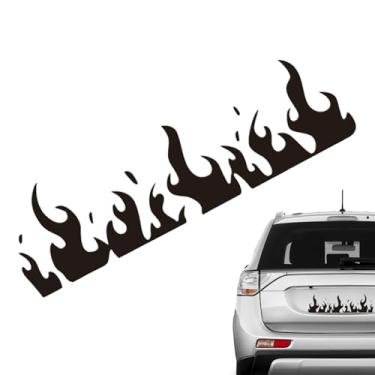 Imagem de Adesivos de chama para carros, adesivo para laptop | Decalques de capacete à prova d'água, gráficos adesivos para skates, motocicletas, computadores