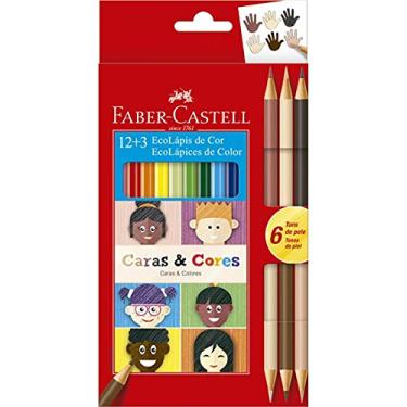 Imagem de ECOLAPIS 12+3 CARAS & CORES, Faber-Castell, 120112CC, Tons de pele