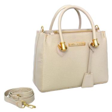 Imagem de Bolsa Feminina Média Manuela Marques, Único, Mulher, Bege