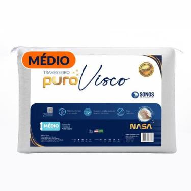 Imagem de Travesseiro Sonos Puro Visco Médio 12cm de Altura