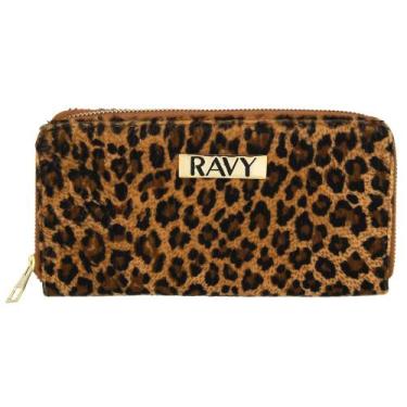 Imagem de Carteira Feminina Porta Cartões Ravy Store Onça Zíper