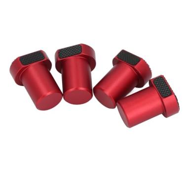 Imagem de Zhjvihx Parada de Bancada do Orifício de Madeira, 4pcs Red 20mm Dogs Dogs de Alumínio de Alumínio Alta Resistência para Fixação de Pinça de Peça