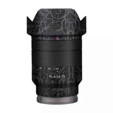 Imagem de Adesivo de lente de câmera para Sony FE 12-24 mm F4 G Macro Coat Wraps Película Protetora Vinil Decalque Skin 12-24 4 (Triângulo Titânio)