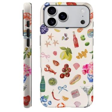 Imagem de Capa compatível com P19JL Pro Max, capa rígida híbrida resistente a arranhões de 2 camadas, litoral de verão europeu