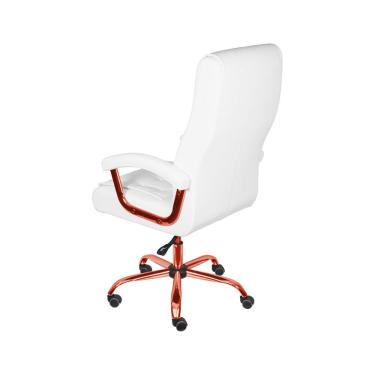 Imagem de Cadeira Escritorio Oslo - Branca | Rose Gold