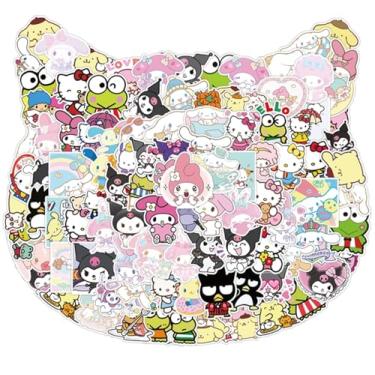 Imagem de 100 peças de adesivos My Melody and Kuromi, adesivos Hello Kitty Pompompurin Keroppi, adesivos bonitos Sanrio adesivos japoneses Kawaii