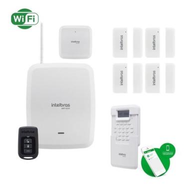 Imagem de Kit Alarme Intelbras AMT 8000 Sem Fio, Teclado , 4 Sensores para Porta