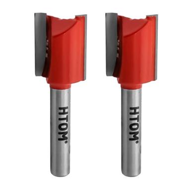 Imagem de Kit 2 Fresa Reta 16Mm Haste 1/4 Corte Duplo Metal Duro Tupia