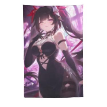 Imagem de LIEGBMEU Tapeçaria sexy de anime menina 152 x 228 cm arte de colcha de parede decoração de tapeçaria caprichosa AF199
