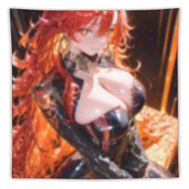 Imagem de LIEGBMEU Sexy Bikini Hot Anime Girl Tapeçaria 152.4 cm x 152.4 cm Interior Exterior Wall Quilt Art Decoração de Tapeçaria Caprichosa, AF287