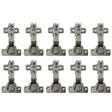 Imagem de Kit 10 Dobradiças Reta 35Mm Para Moveis Armário Caneco 5 Par