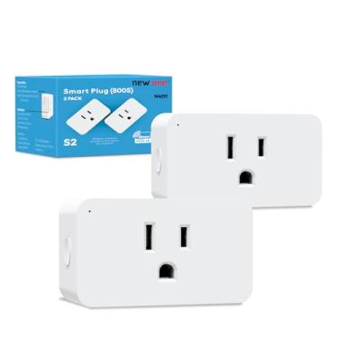 Imagem de new one Pacote Com 2 Plugues Zwave, Plugue Inteligente Z-Wave Série 800, Tomada Zwave S2, Extensor Z Wave, Hub Z-Wave Necessário, Compatível Com Hubitat, Smartthings, Vera, Wink, Fibaro, Homeseer, 2