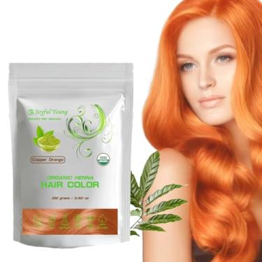 Imagem de Tintura de cabelo de henna 100% orgânica – tintura de cabelo natural, sem produtos químicos para cores ricas e vibrantes e brilho – cobertura cinza, segura para todos os tipos de cabelo, vegano não
