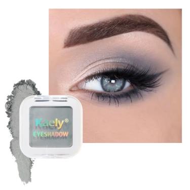 Imagem de HHLTOH Paleta de maquiagem de sombra fosca montável única - tons cinza esfumaçado | Pó cremoso prensado para facilitar a mistura | Mini paleta de viagem para mulheres | Maquiagem natural para os olhos