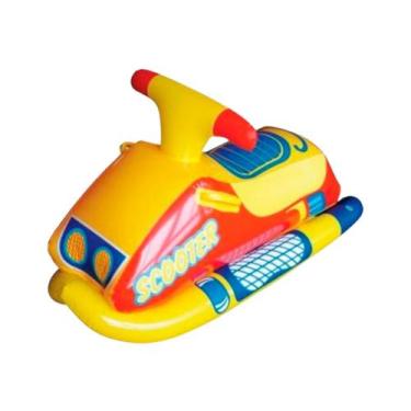 Imagem de Boia Inflável Modelo Jet Ski Scooter 91 x 51 cm - Wellmix, Amarelo
