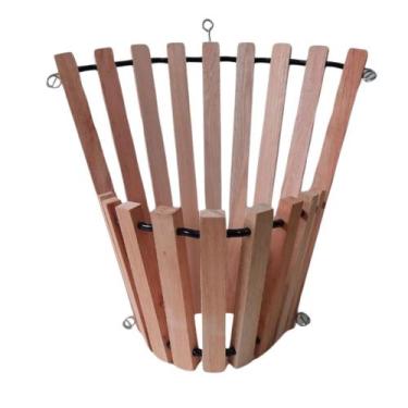 Imagem de Cachepot Porta Vaso Madeira Cônico Orquídeas E Plantas - Orquiflora