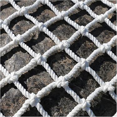 Imagem de Rede De Segurança De Corrimão Rede De Corda Branca Rede Anti-queda Corda De Escalada Ao Ar Livre Rede De Balanço Ao Ar Livre, Rope Thick 5mm Mesh 5cm, 1.5x6m