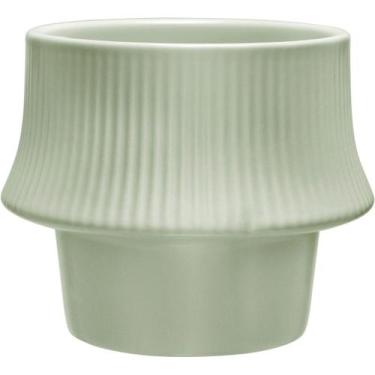 Imagem de CACHEPÔ VASO DECORATIVO PLANTA HOME&CO CERÂMICA 10x13x13cm VERDE