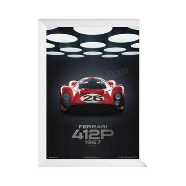 Imagem de Pôster Retrô De Carro Clássico, 24 Horas De Le Mans, Arte De Parede, P