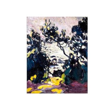 Imagem de Impressão em tela de paisagem-Famous Wall Art Picture - Trees by Sea in South-Poster for Living Room Bathroom Decor 60x80cm24x31in Sem moldura