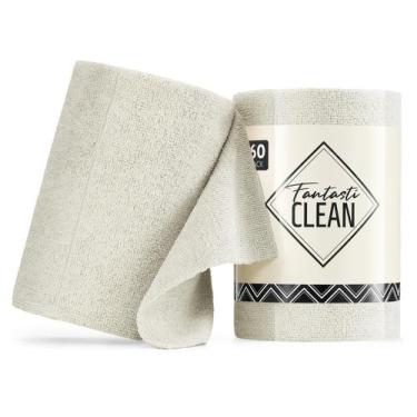 Imagem de Rolo de pano de limpeza Fantasticlean Microfiber, pacote com 60, 20x20