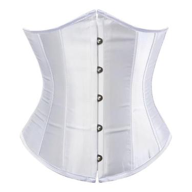 Imagem de Corset Underbust Cetim Espartilho Cinta Modeladora Afina Cintura - Mod