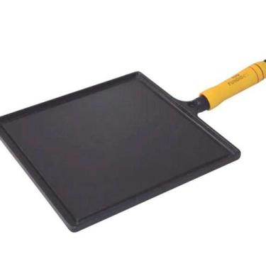 Imagem de Bifeteira de Ferro Fundido Quadrada Lisa 22cm Rig Fundidos