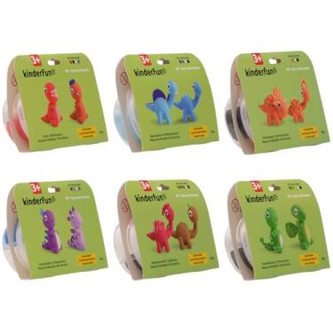 Imagem de Box Massinha EVA Dino, Kit Modelagem Criativa com 12 Personagens, 360g, Brinquedo Educacional para Crianças 3+ Anos