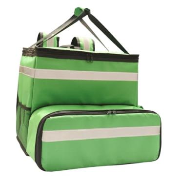 Imagem de YWJLQH Mochila de entrega de alimentos com alças, bolsa expansível para catering, mochila grande para pizza para bicicleta/motocicleta comercial