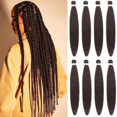 Imagem de Braiding Hair Alrence, pré-esticado, 36 polegadas, 8 pacotes de 570g