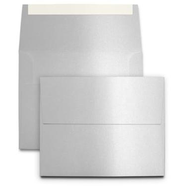 Imagem de Envelopes A2 metálicos prateados - autovedante - 100 envelopes - 10 cm x 14 cm - 12,7 kg