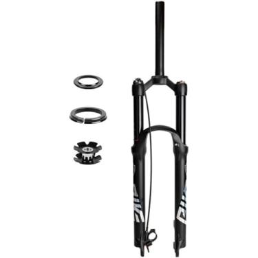 Imagem de 26/27,5/29 Em Viagem 120mm Mtb Garfo Pneumático Garfos De Suspensão De Mountain Bike Tubo Reto Sem Rosca 1-1/8 "bloqueio Remoto Qr 9x100mm Garfo Dianteiro De Freio A Disco, Black, 29inch