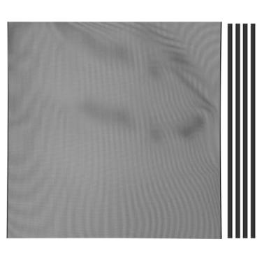 Imagem de PATIKIL Furo de malha de poeira de 50 x 50 cm, 0,1 cm, 1 conjunto de filtro de poeira de PVC para refrigerador de computador, filtro de poeira, grades com fita dupla face para ventilador de