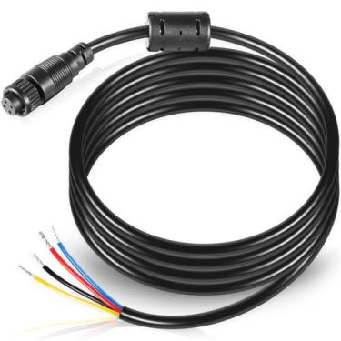 Imagem de Cabo de alimentação de 4 pinos para monitores Simrad Navico B&G NSS, Evo1, 2, 3, NSE, LSS1, BSM, GO, Zeus, NEP - 2 m - 032-0055-08 000-00128-001, 4 fios desencapados para entrada, barramento de