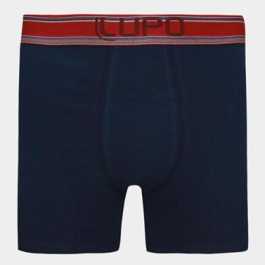 Imagem de Kit Cueca Boxer Lupo Masculina - 10 Peças, Marinho, G