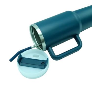 Imagem de Garrafa térmica em aço inoxidável Mantém as bebidas na temperatura ideal Ideal para o ginásio, trabalho, viagens e uso diário (Azul escuro)