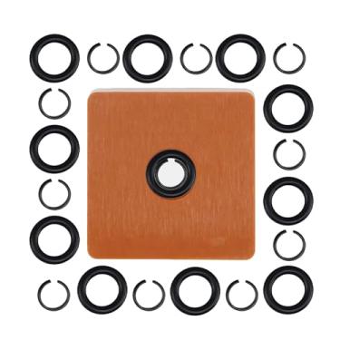 Imagem de 10 conjuntos de clipes de anel de retenção de chave de impacto de 1,27 cm com anel de vedação e ferramenta de instalação de bigorna – anéis de porco de aço carbono para chaves de impacto elétricas e