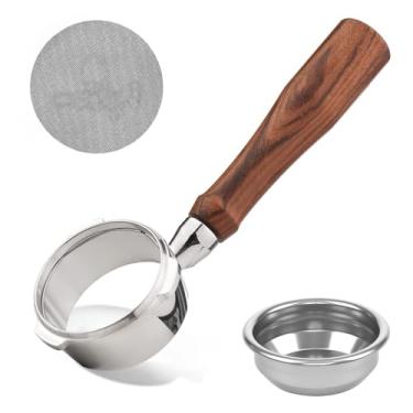 Imagem de Filtro de porta sem fundo de 58 mm para Casabrews Ultra, filtro sem fundo com tela de disco de 58 mm, compatível com máquina de café expresso CASABREWS 4700Gense, série 5700, suporte de filtro de aço