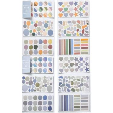 Imagem de 24 folhas coloridas adesivo adesivos adesivos d