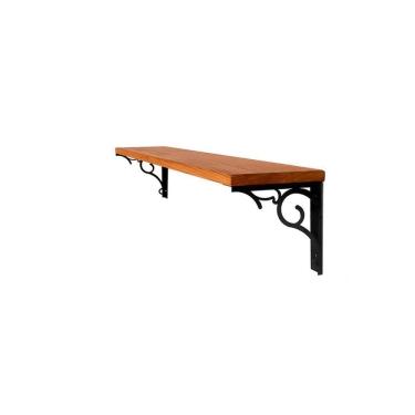 Imagem de Prateleira De Parede Kalise 60Cm Metal Madeira Suspenso