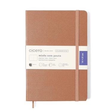 Imagem de CADERNETA CICEROS CLASSICA SEM PAUTA 14X21 CARAMELO