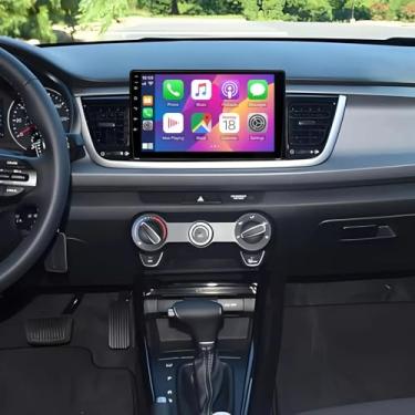 Imagem de Rádio estéreo automotivo de navegação veicular para Kia Rio 2018 2019 2020 2021 2022 2023 9 polegadas Android 13 Player sem fio Carplay/Android Auto com câmera e microfone controle de volante GPS