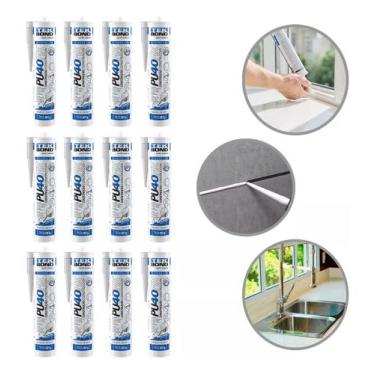 Imagem de Cola TEKBOND - SAINT GOBAIN PU, Cinza, Tekbond de 387g - Kit de 12 uni