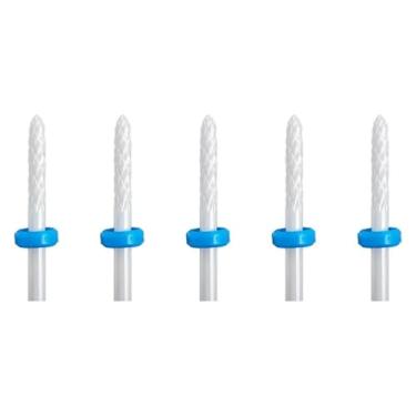 Imagem de 5 peças de cerâmica para arte de unhas, cortador rotativo, aparelho de limpeza para manicure, acessórios de máquina de trituração de unhas, ferramenta de gel de unha